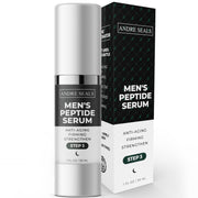 ANDRE SEALS Men's Advance Peptide Serum for Face | Anti Aging & Wrinkle Reduction | Hyaluronic Acid Infused with Green Tea, Coconut, Jojoba Oi, Vitamin E | Mens Skincare | Face Serum for Men - 1 oz