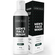 Men’s Face Wash | Activated Charcoal Deep Cleanse Facial Cleanser | Hydration with Organic Aloe & Coconut | Non-Drying, Skin-Safe | All Ages & Skin Types