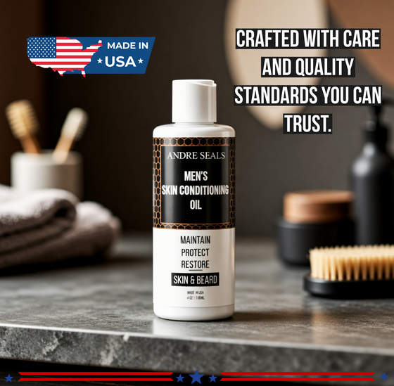 Andre Seals Unscented 3-in-1 Skin, Hair & Beard Dry Oil