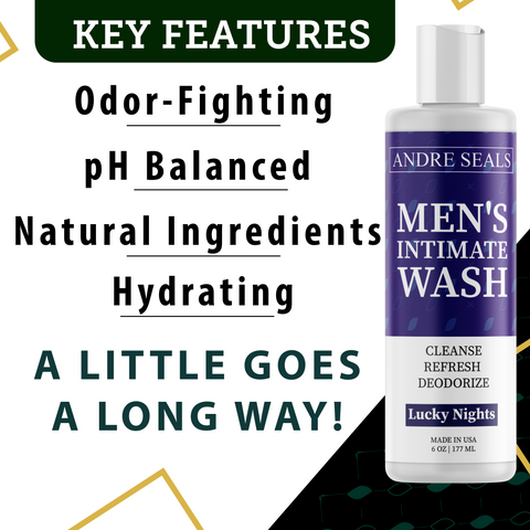 Male Hygiene Intimate Wash- Eliminates Odors, Clean Fresh Feeling (LUCKY NIGHTS)