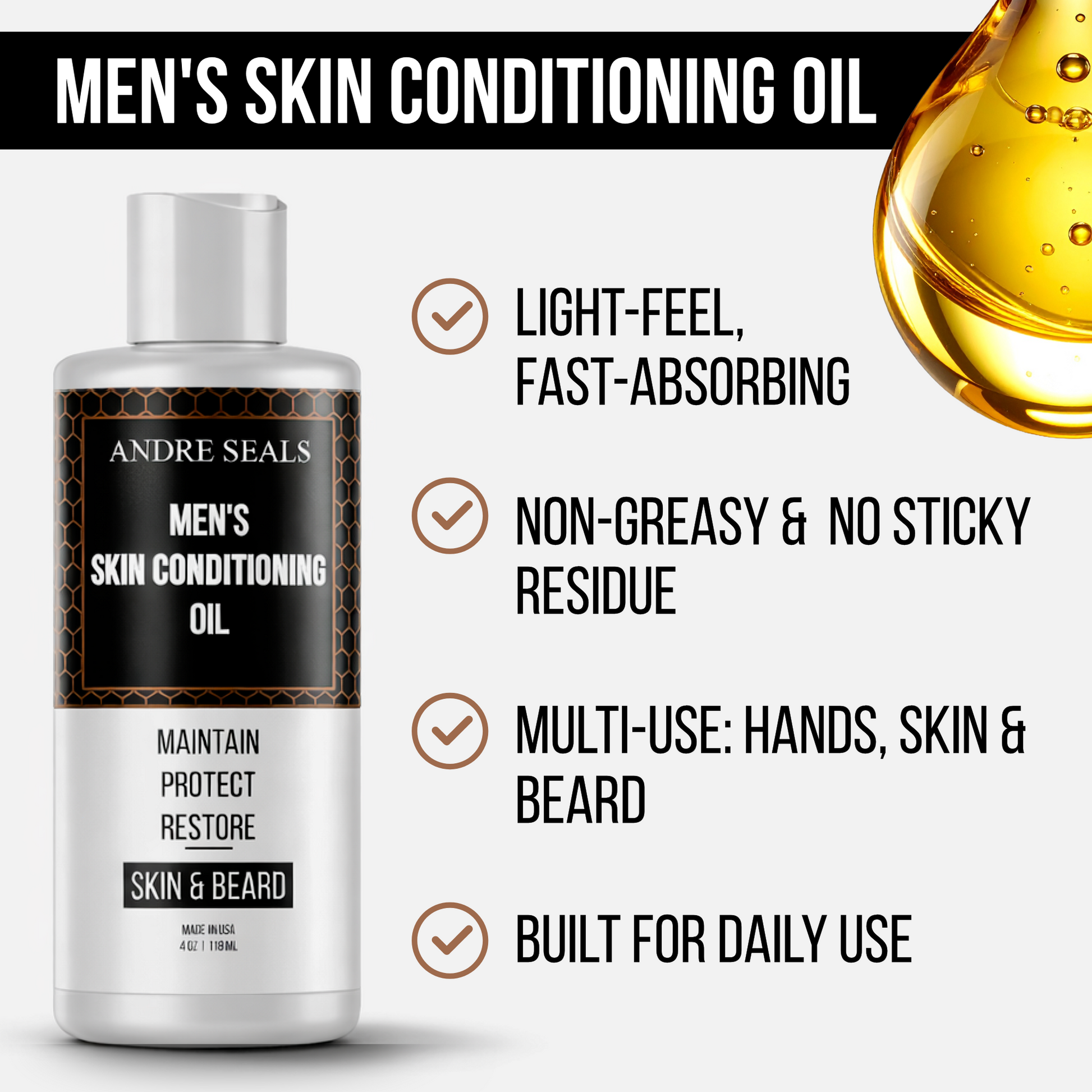 Men’s Skin Conditioning Oil