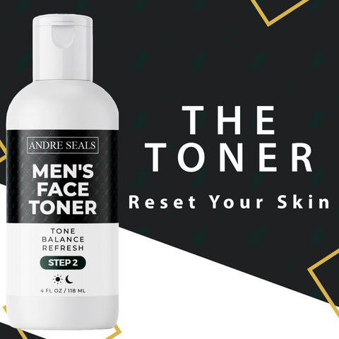 Face Toner for Men| Infused with Organic Witch Hazel, Green Tea & Hyaluronic Acid | Face Tightener | Hydrating Toner and Smoothing | Men Self Care & Men Skin Care - 4 oz